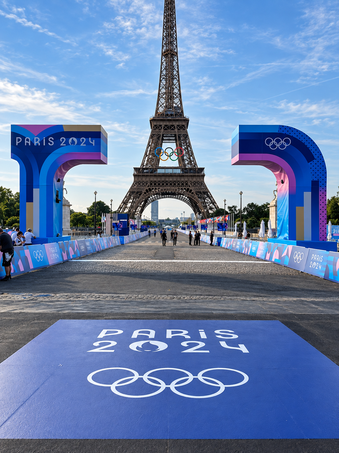 Paris 2024 Olympic event environment aligned with the Eiffel Tower
